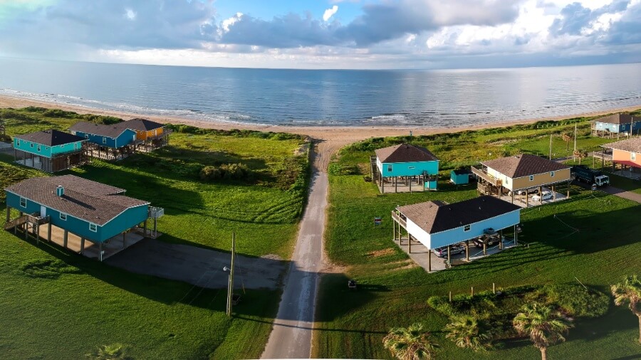 Houses in Bolivar Peninsula