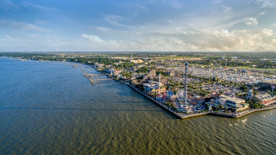 Kemah boardwalk from above