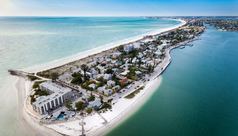 Pass-a-Grille Beach looking less crowded