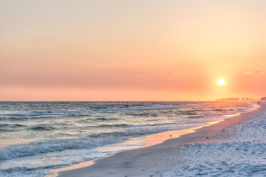 Santa Rosa Beach in Florida during a quiet time of day