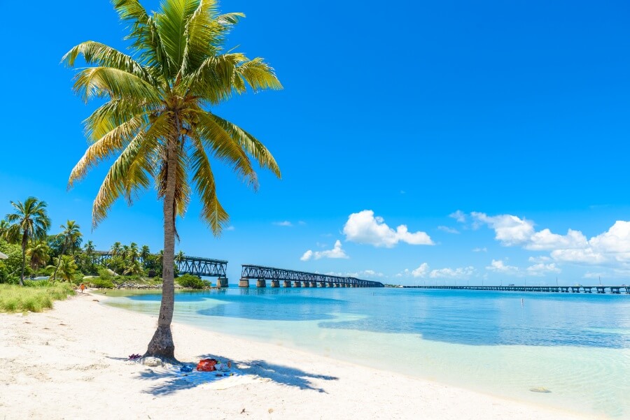 A secluded beach in Bahia Honda State Park