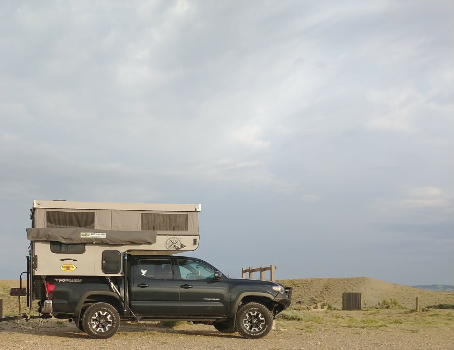 The Bundutec Topi truck camper on a Toyota Tacoma