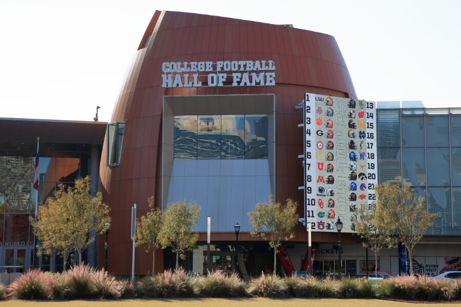 Front of the College Football Hall Of Fame