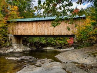 A covered bridge in Vermont