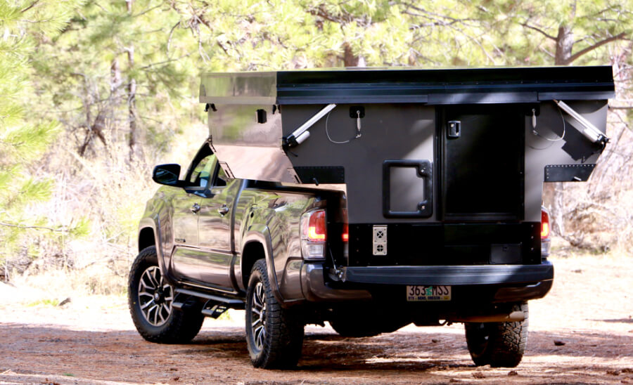 The Cube Series camper on a Toyota Tacoma