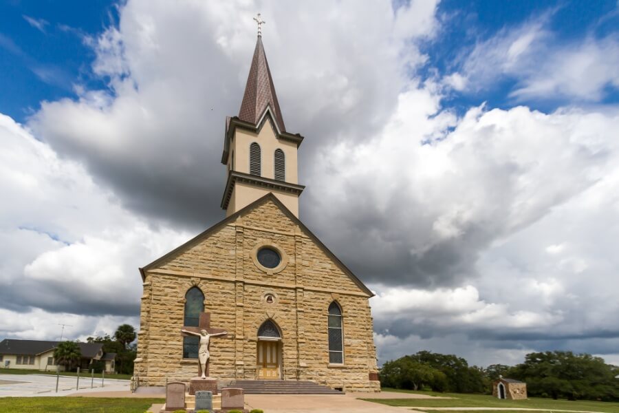 The front of St. Mary's Church of the Assumption