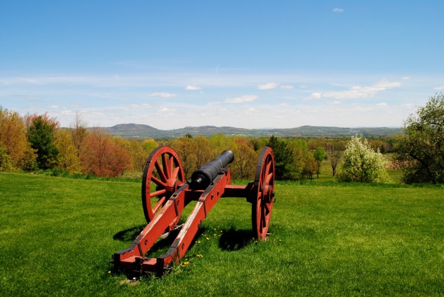 Saratoga National Historical Park cannon overlook