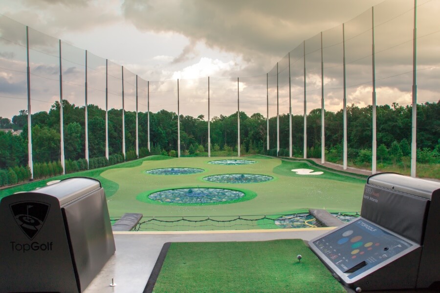 The roof of Topgolf