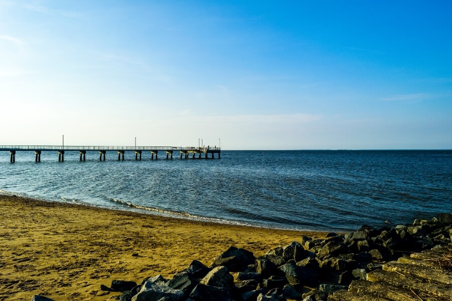 A quiet area at Woodland Beach