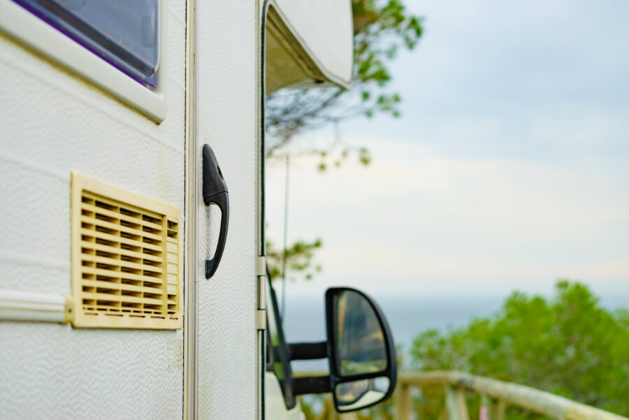 Outdoor panel of RV