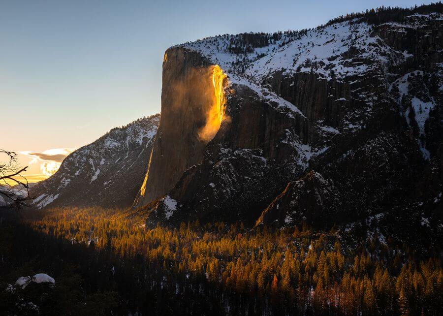 Horsetail Fall at sunset