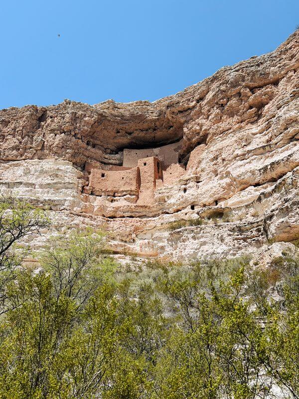 Montezuma Castle which can be seen during a road trip from Phoenix to the Grand Canyon