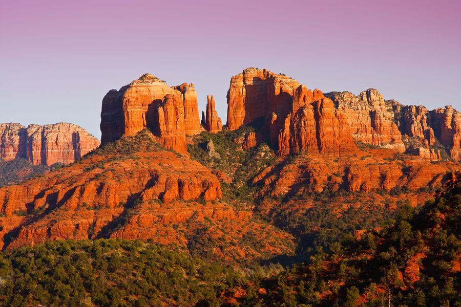 A stunning view of the red rocks in Sedona