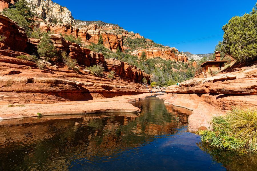 Slide Rock State Park which can be found during your drive from Phoenix to the Grand Canyon