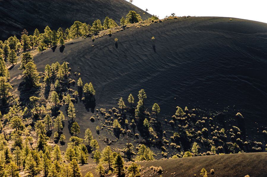 A close up view of part of Sunset Crater