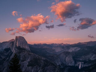 A sunset in Yosemite