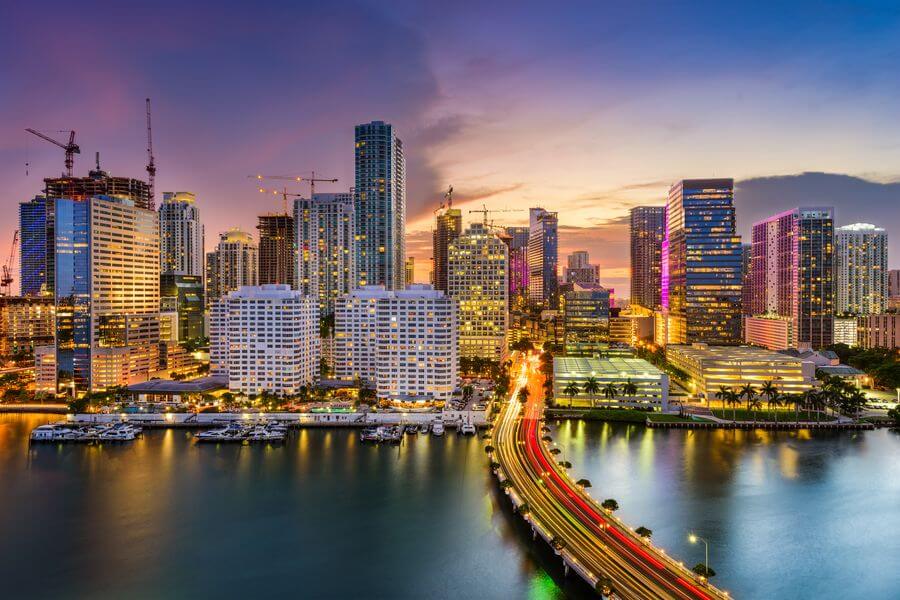 The popular winter destination of Miami