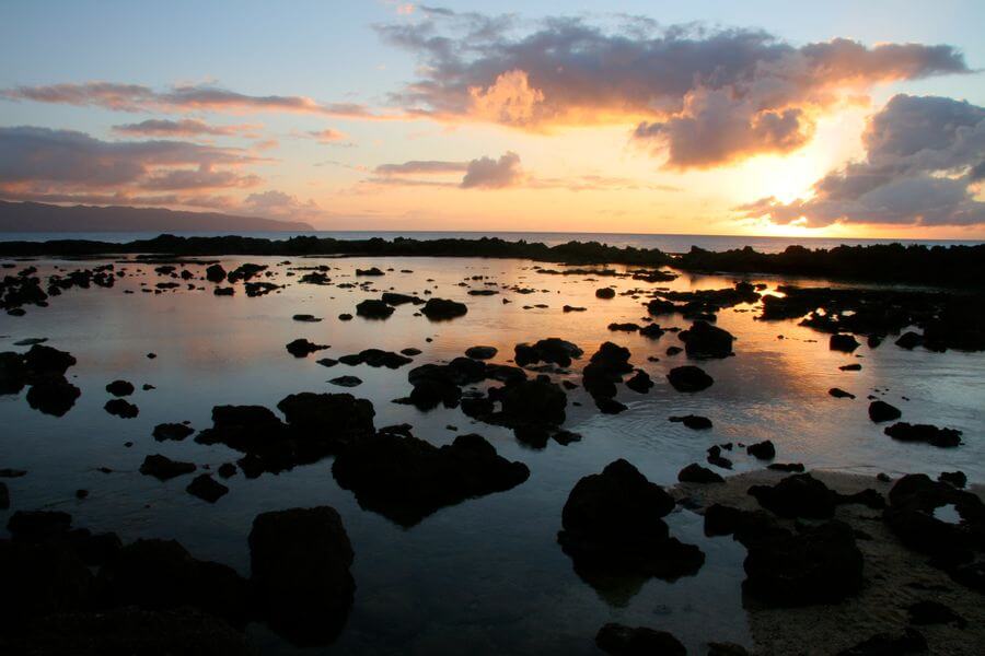 Shark's Cove which is a popular sunset spot on Oahu
