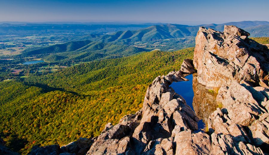 A view from an overlook in Shenandoah National Park