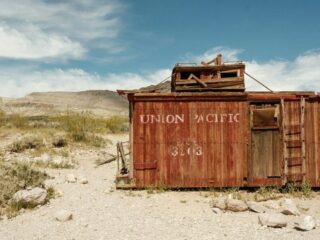 Old structure in a ghost town near Las Vegas