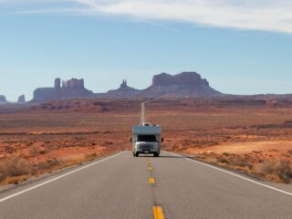 An RV that's being used for full-time RV living