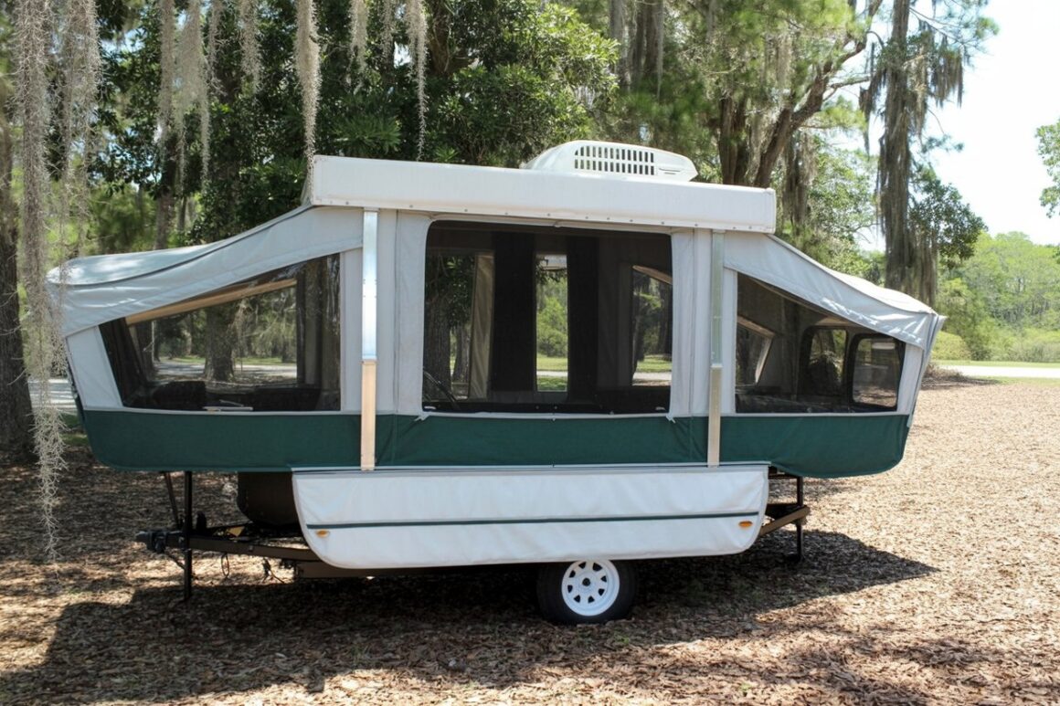 A pop-up camper that has been improved using a number of neat hacks