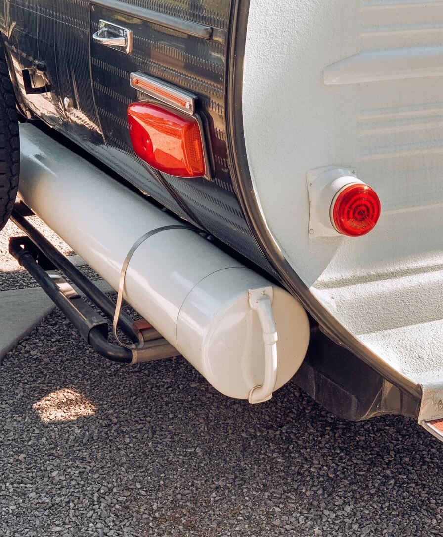 PVC pipe being used for rug storage