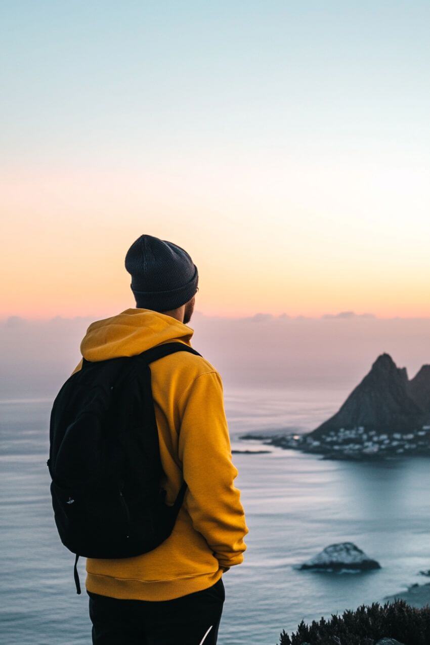 A man enjoying his travel lifestyle
