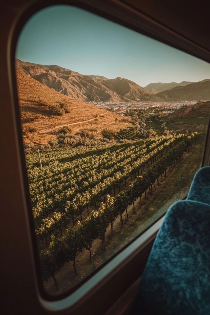 View from a train window