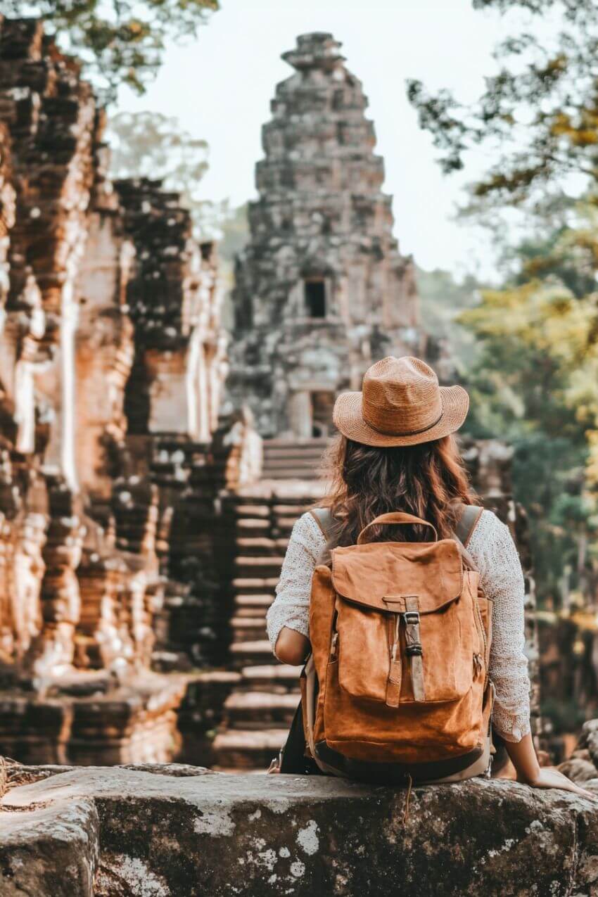 A woman living a life of travel