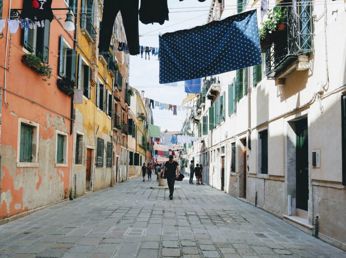Beautiful streets in Venice, Italy
