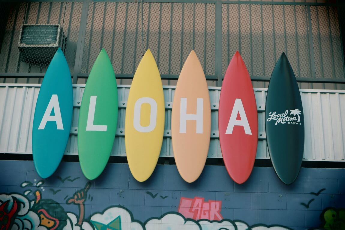 Surfboard spelling Aloha