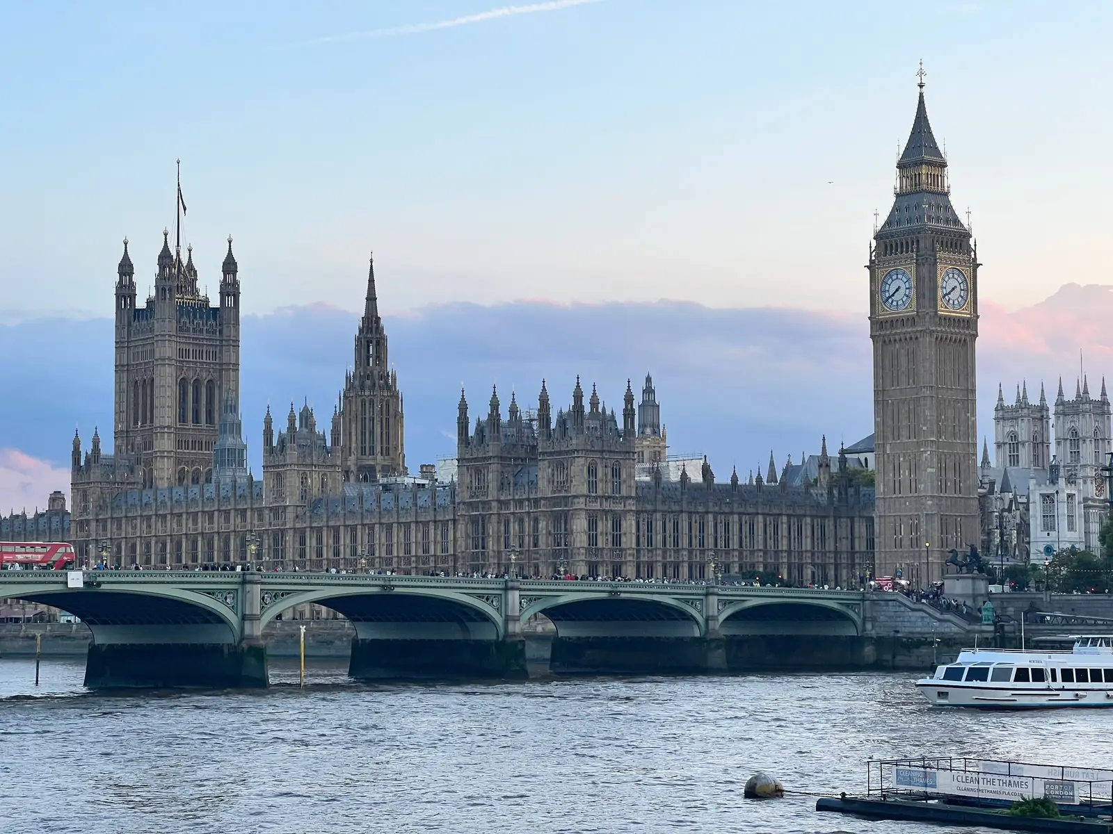 Big Ben and the Houses of Parliament from across the Thames