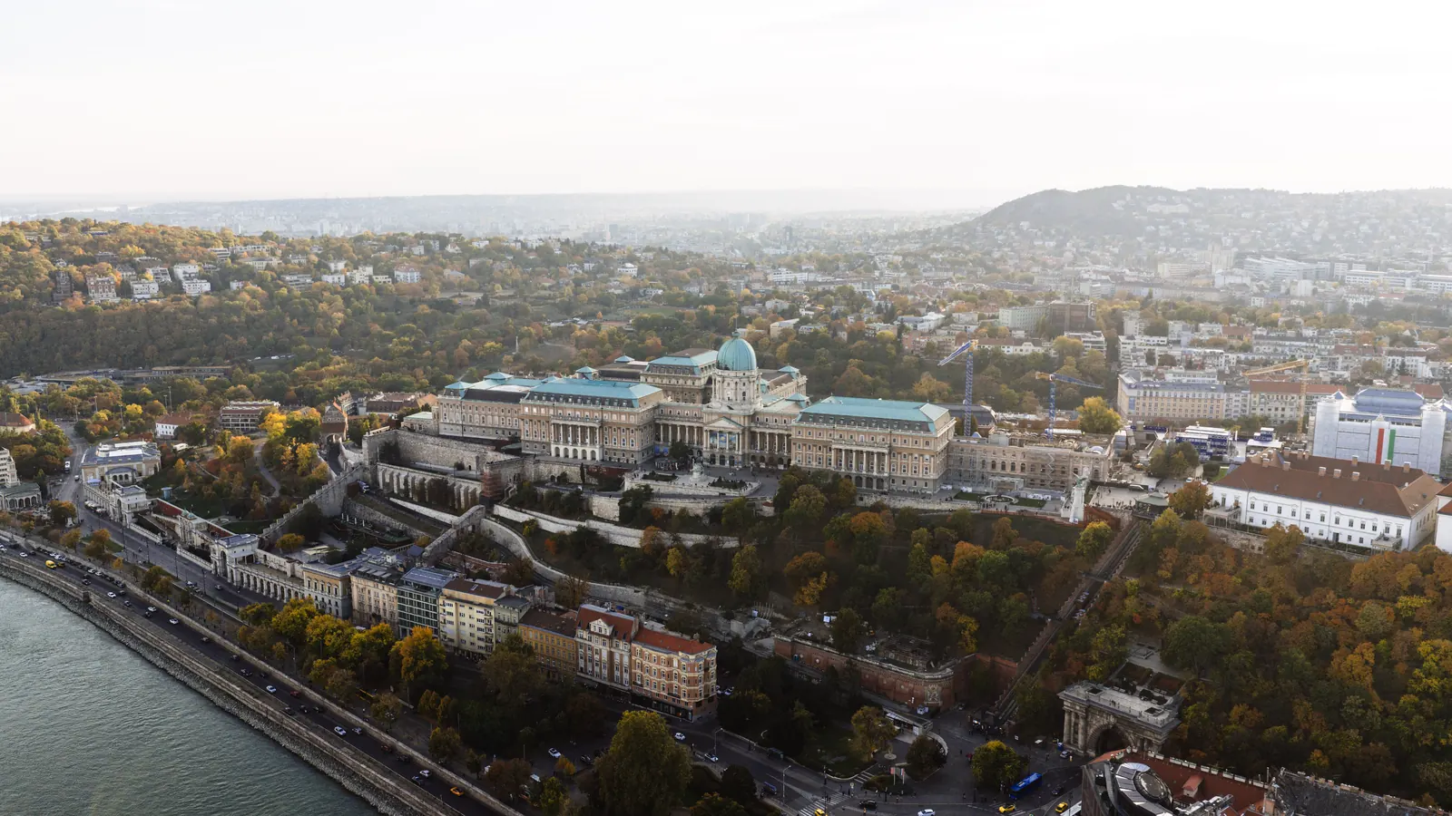 Buda Castle sitting on top of Castle Hill above the Danube in Budapest