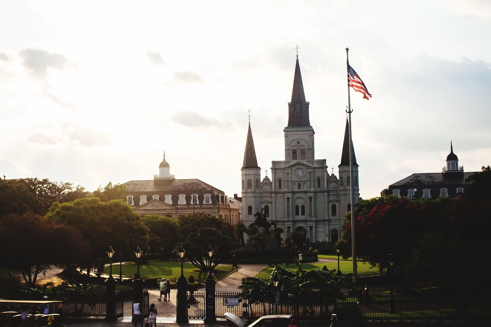 St. Louis Cathedral behind Jackson Square in New Orleans