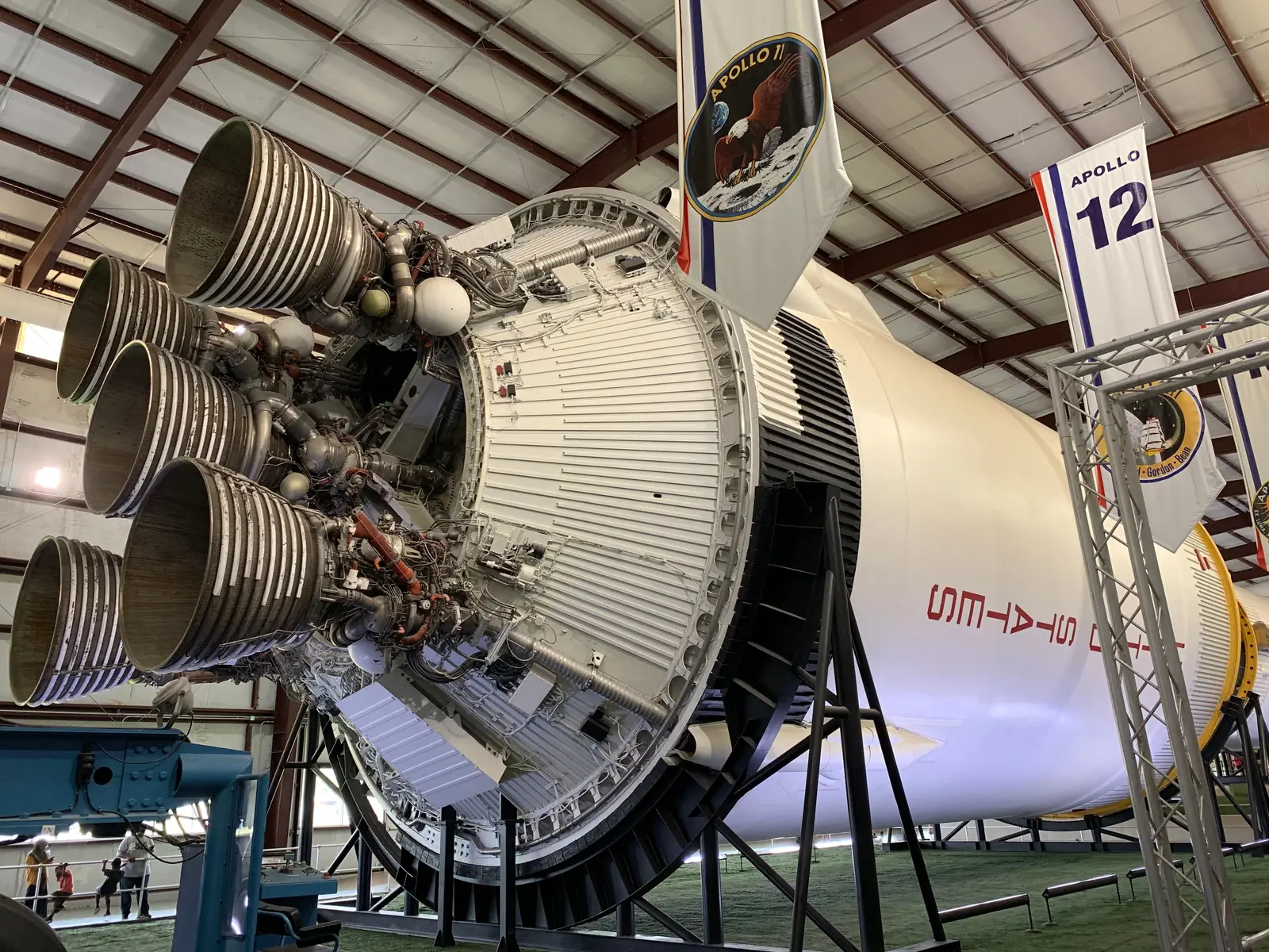 The Saturn V rocket on display at Space Center Houston