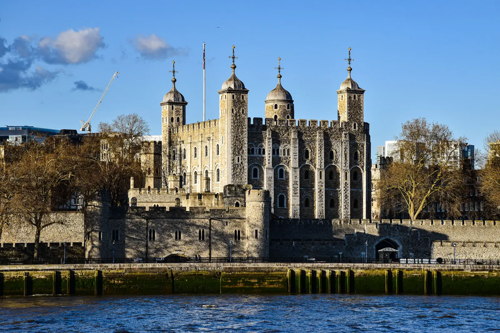 The Tower of London seen from across the River Thames
