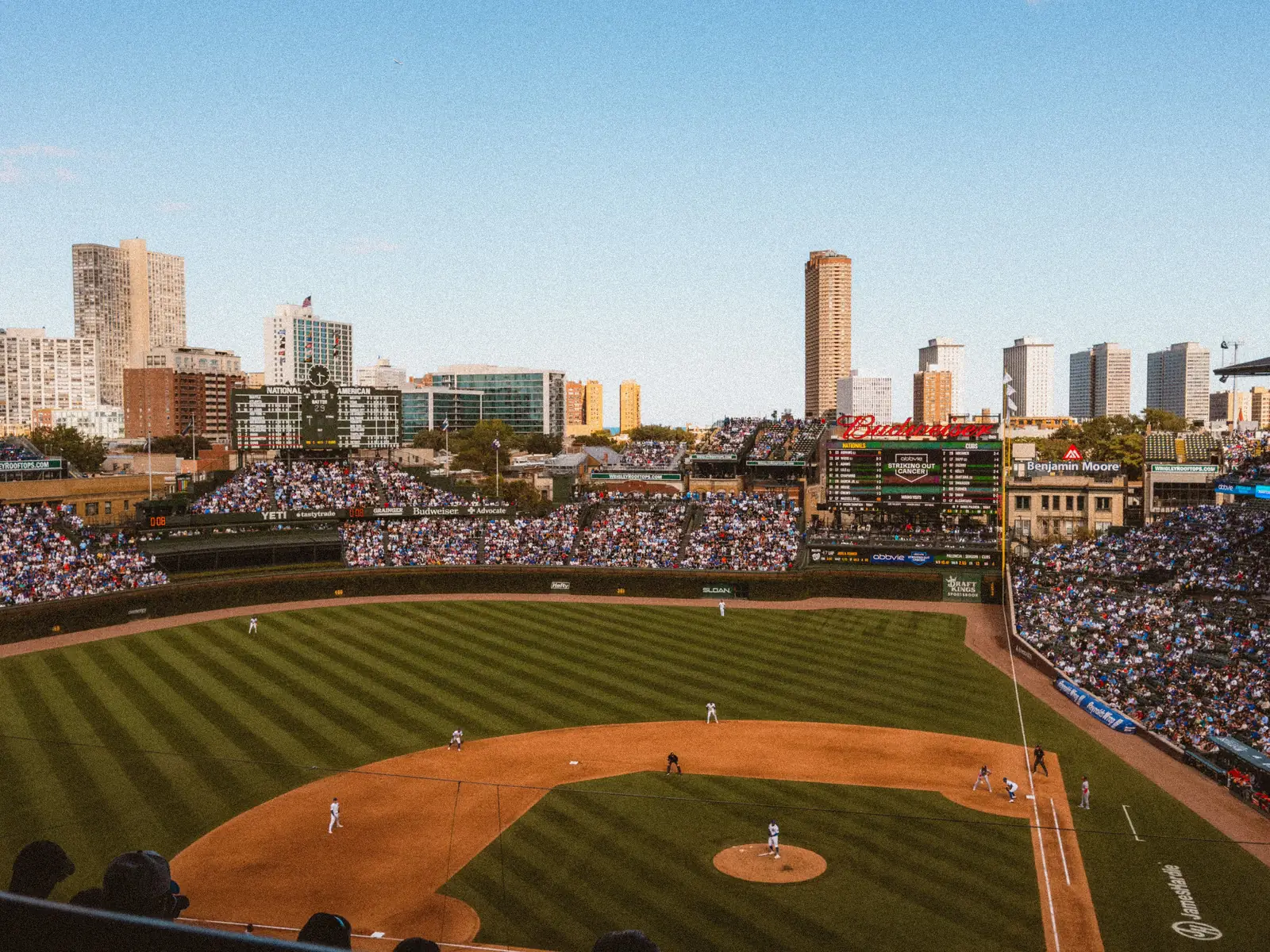 Wrigley Field ballpark during a Chicago Cubs game