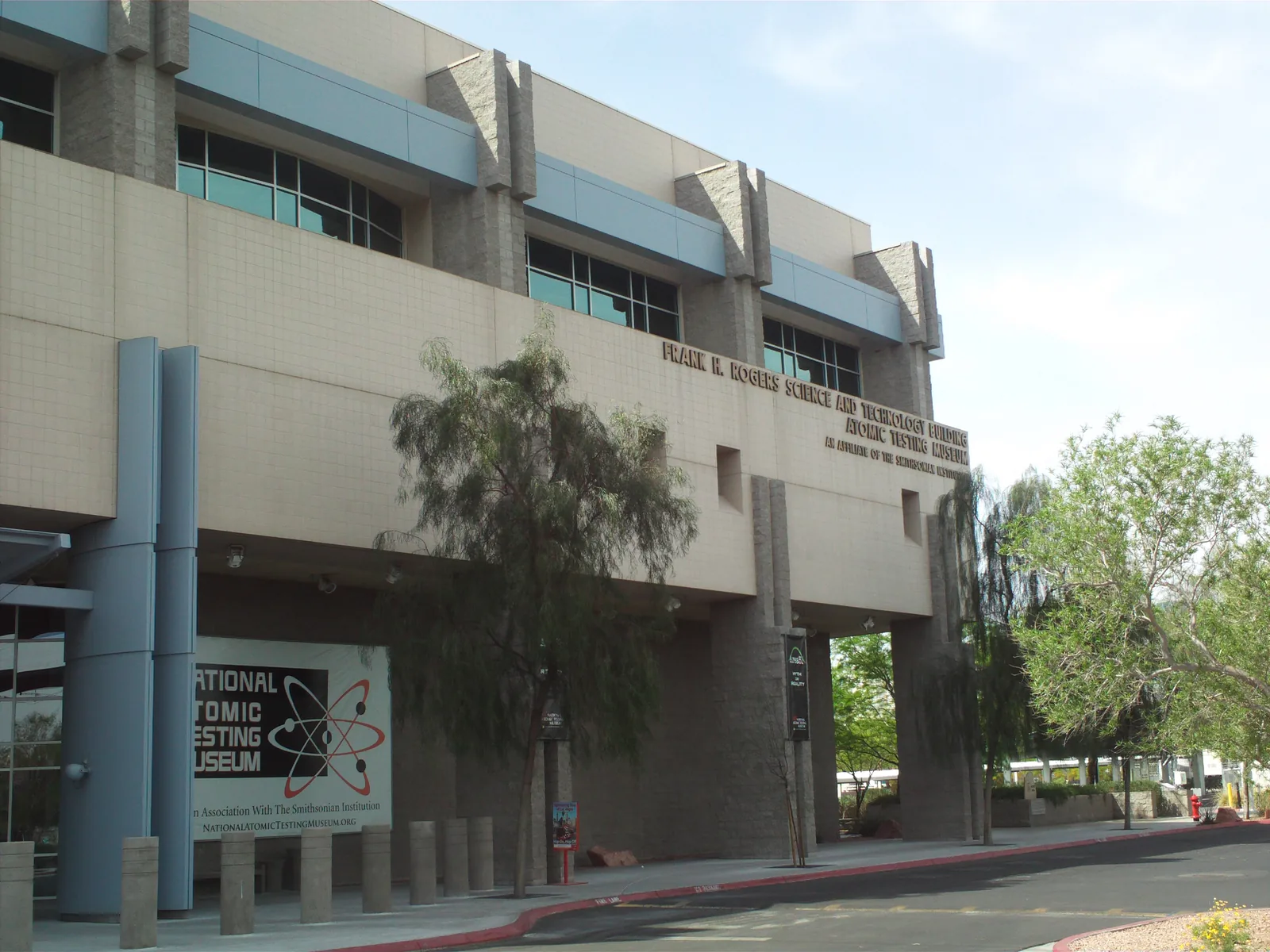 The entrance to the National Atomic Testing Museum in Las Vegas