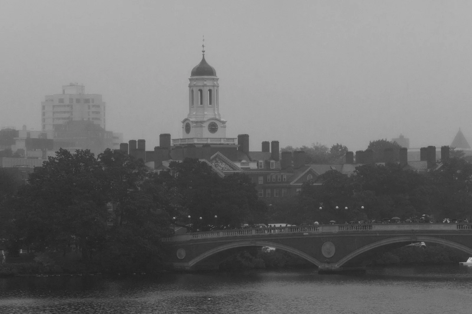 Dunster House and the Weeks Footbridge over the Charles River at Harvard