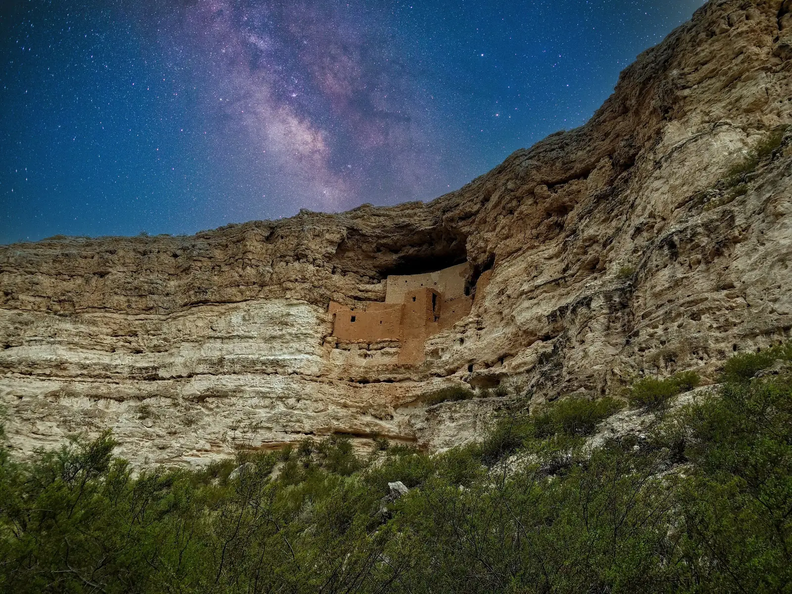 The Montezuma Castle cliff dwelling in Camp Verde Arizona