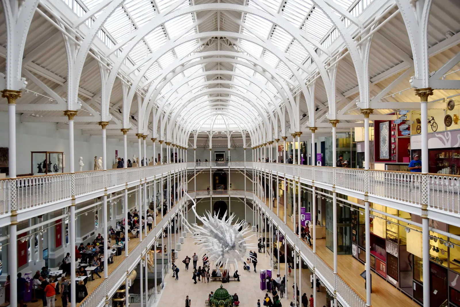 The Grand Gallery inside the National Museum of Scotland