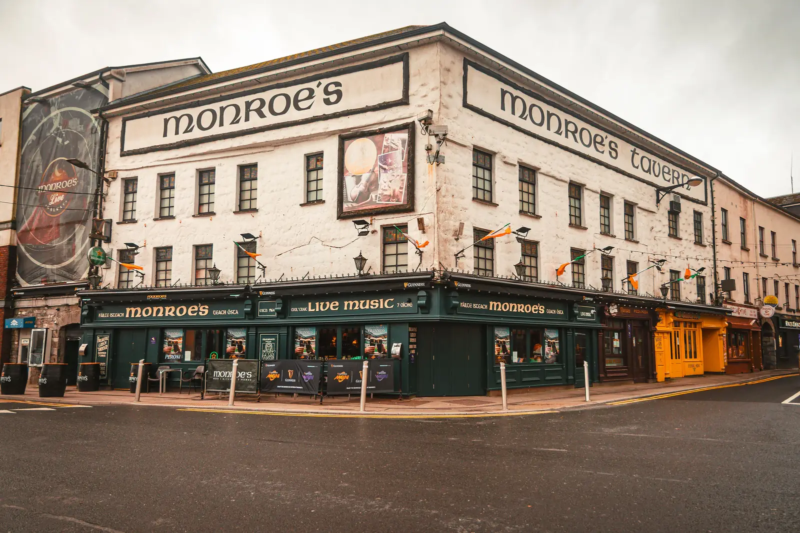 Monroe's Tavern on a corner in Galway, Ireland