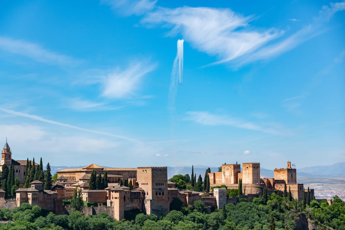 The Alhambra on its hill above Granada