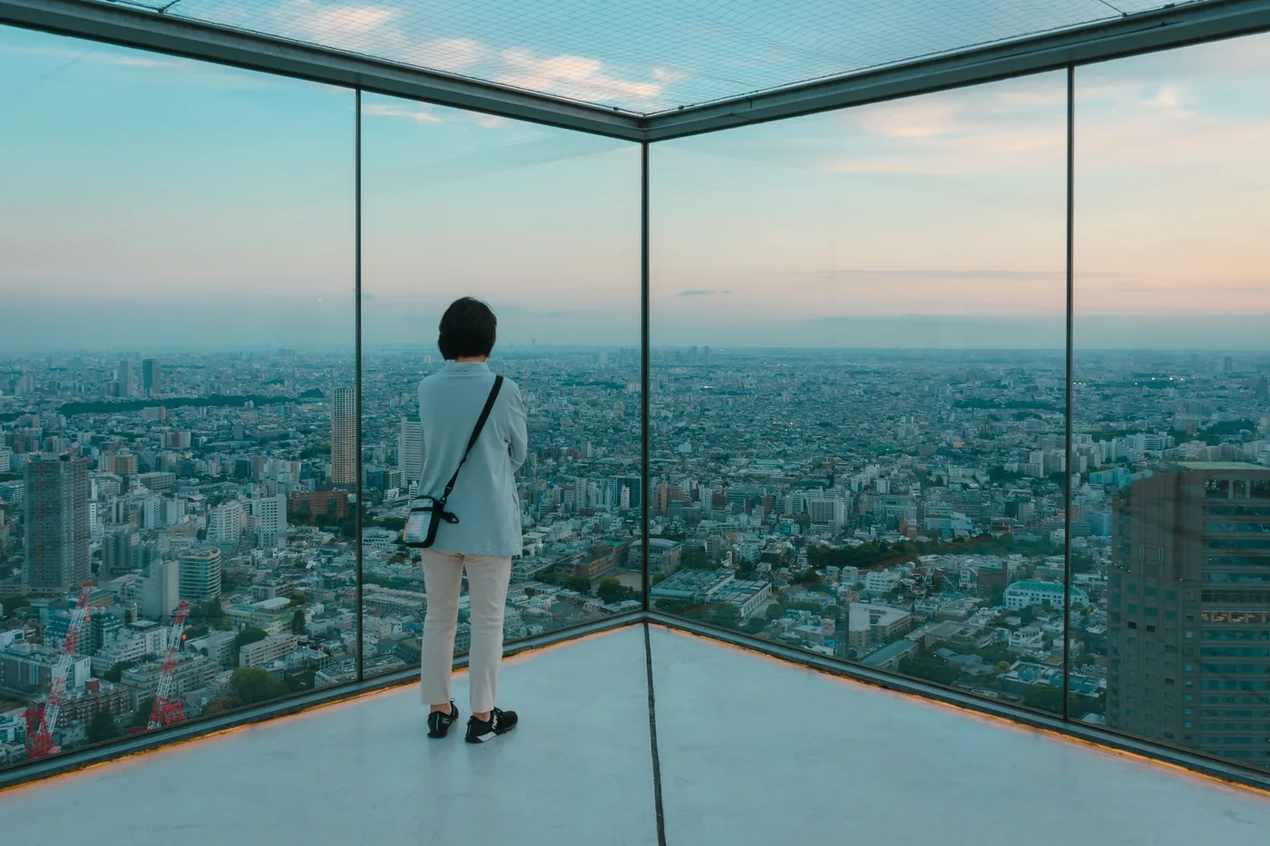 Sunset over Tokyo from the Shibuya Sky observation deck
