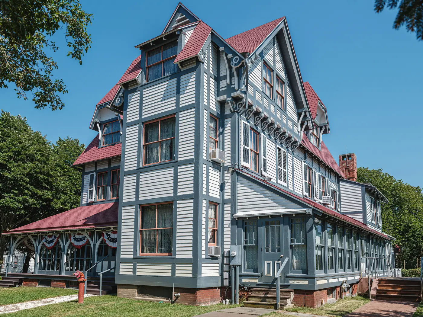 A Victorian stick style house in Cape May, New Jersey