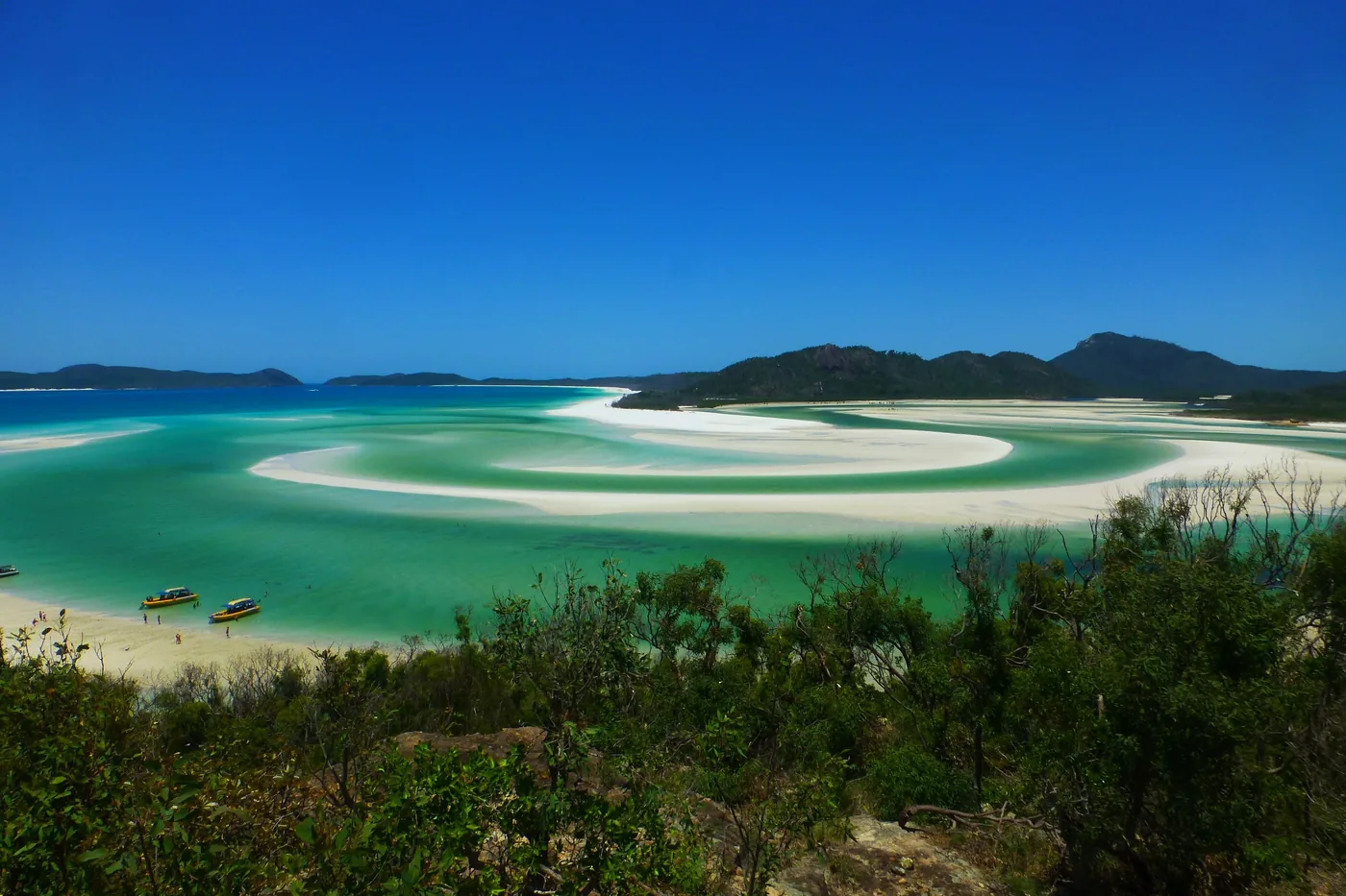 Whitehaven Beach in the Whitsunday Islands on the Great Barrier Reef