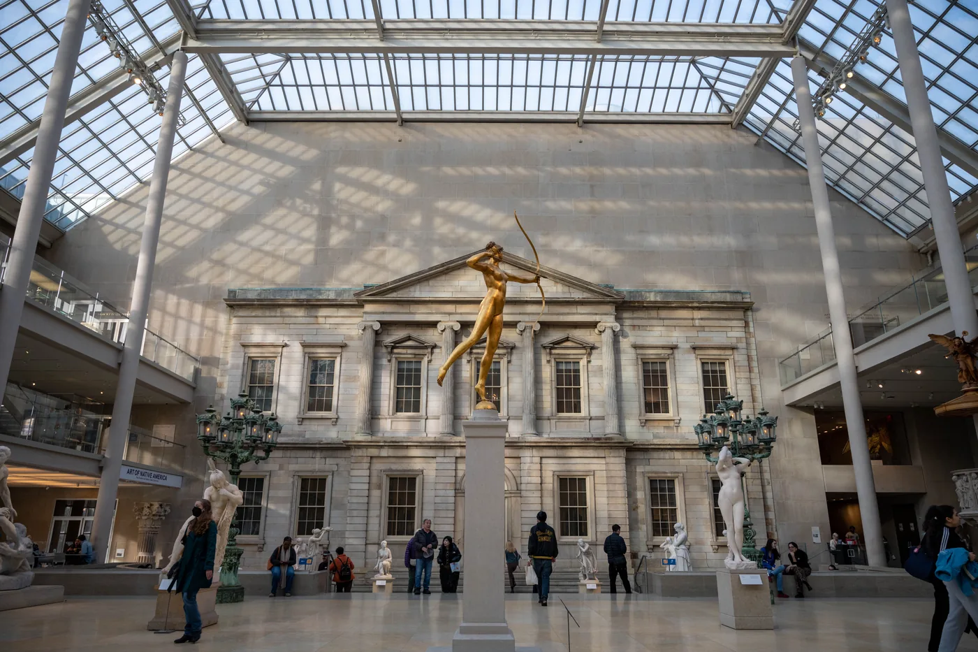 The American Wing courtyard inside the Metropolitan Museum of Art