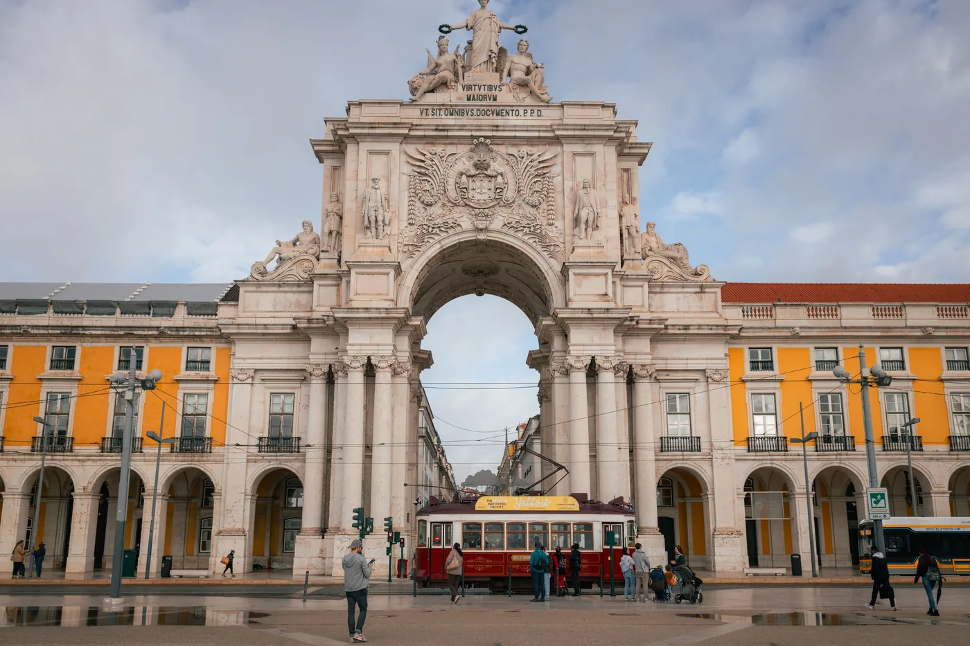 The Rua Augusta Arch on Praça do Comércio in Lisbon
