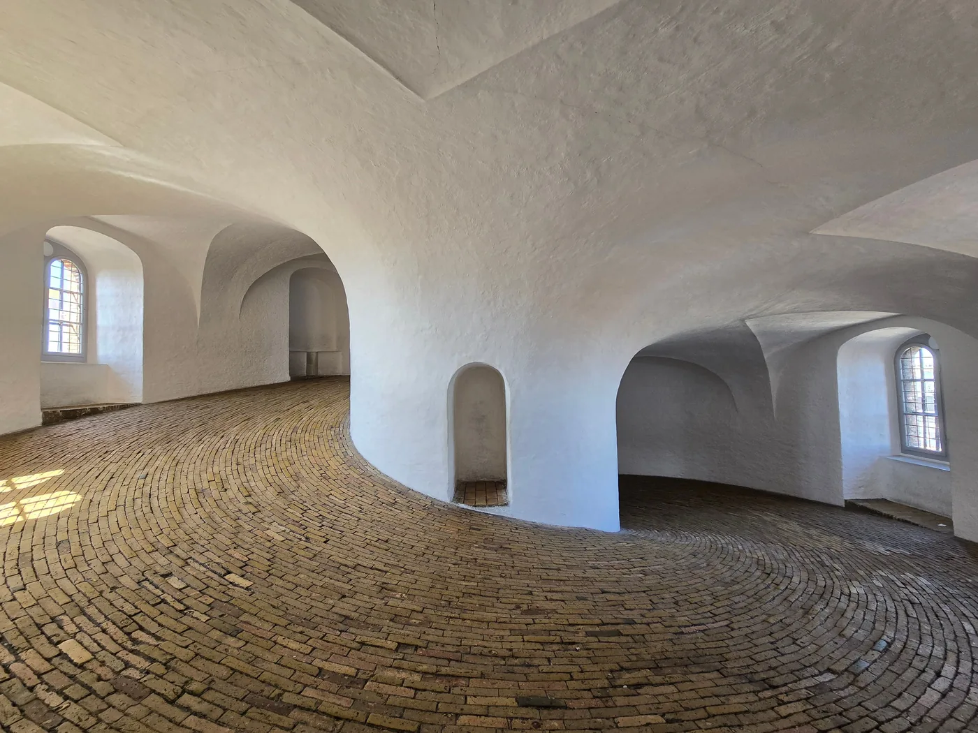 The spiral brick ramp inside the Rundetaarn in Copenhagen